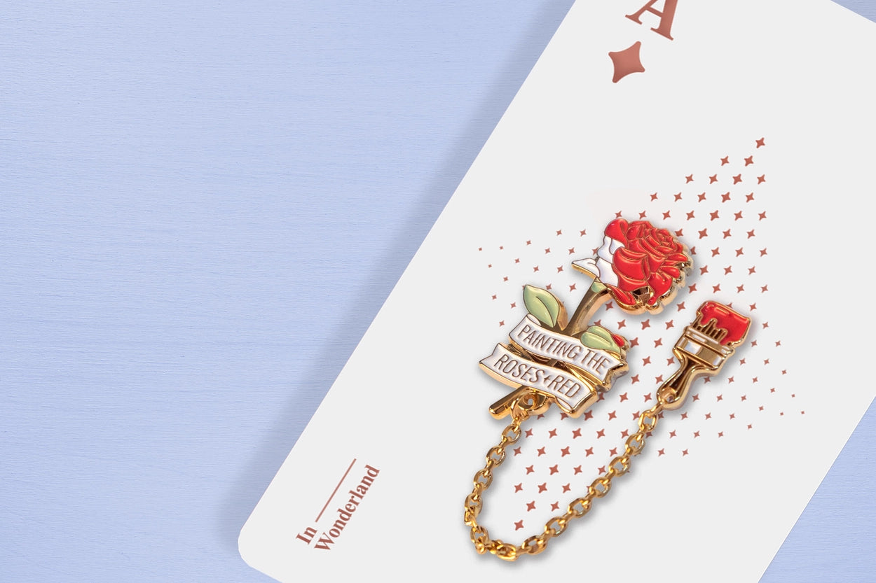 [Alice's Adventures in Wonderland] Enamel Pin - Painting the Roses Red
