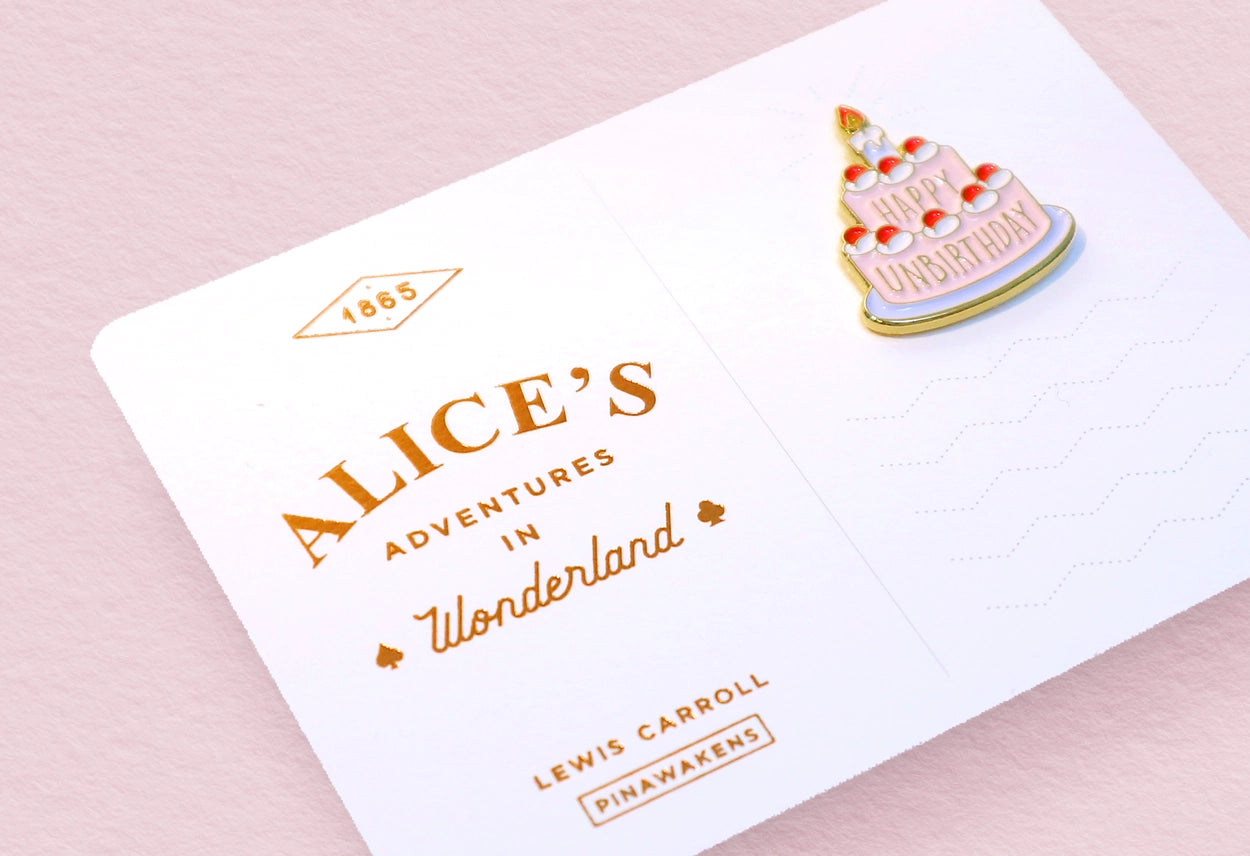 [Alice's Adventures in Wonderland] Enamel Pin Card - Happy Unbirthday