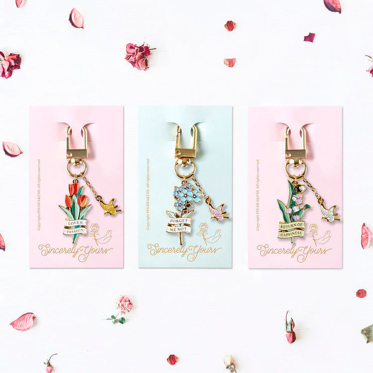 [Flower Language Collection] Keychain - Forget-Me-Not