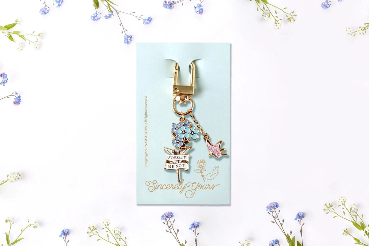 [Flower Language Collection] Keychain - Forget-Me-Not