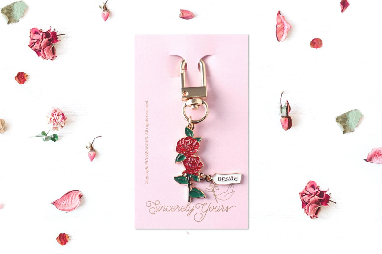 [Flower Language Collection] Keychain - Rose Series