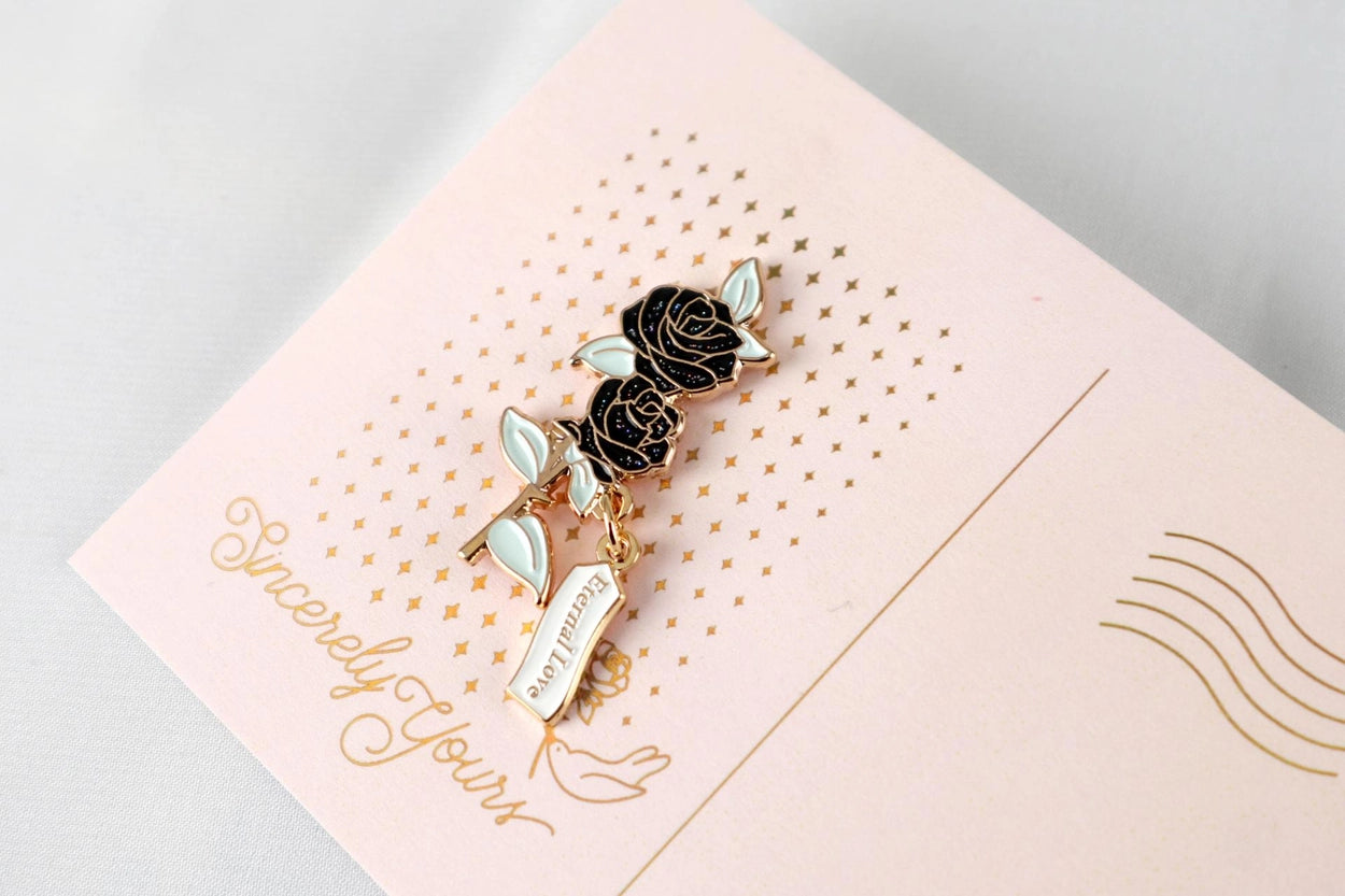[Flower Language Collection] Enamel Pin Card - Rose Series