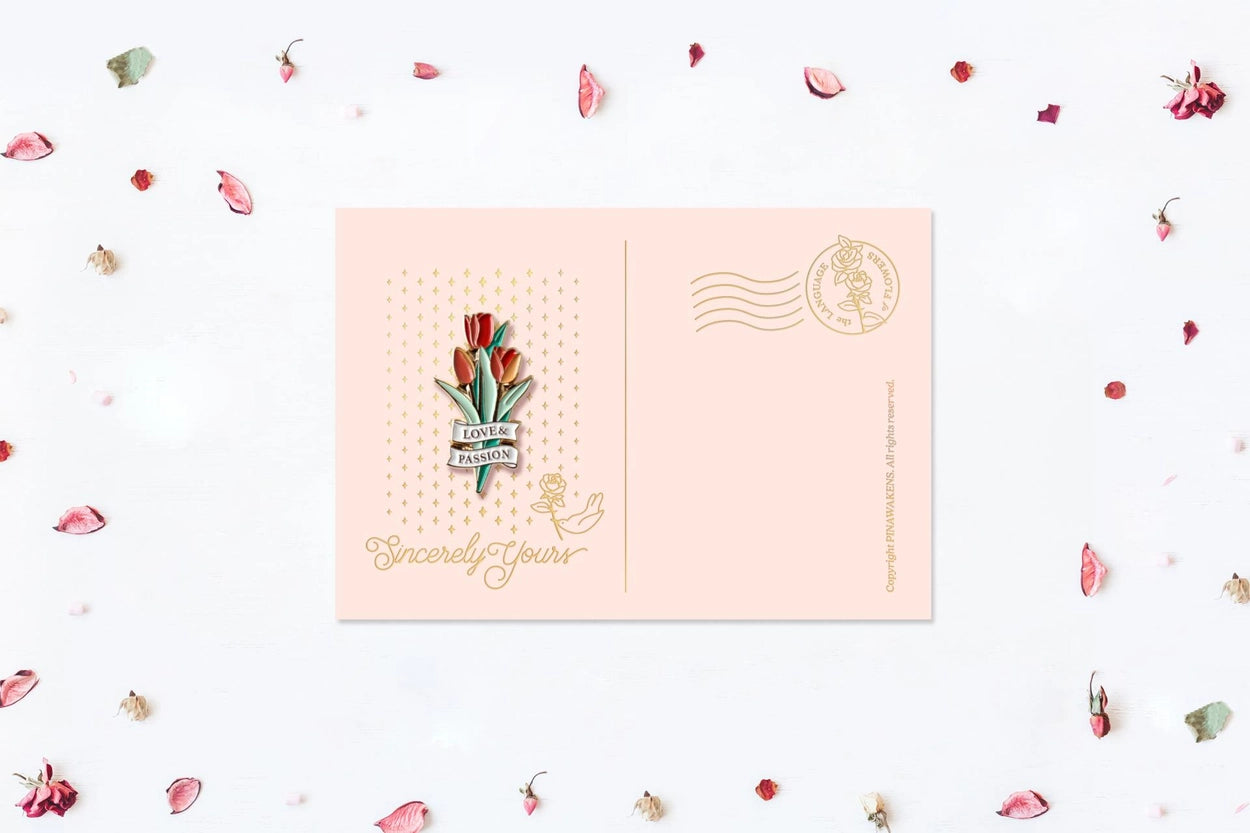[Flower Language Collection] Enamel Pin Card - Tulip