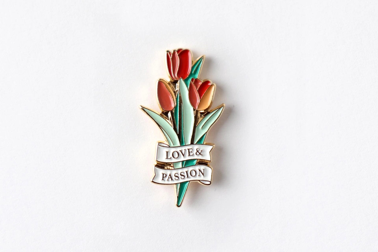 [Flower Language Collection] Enamel Pin Card - Tulip